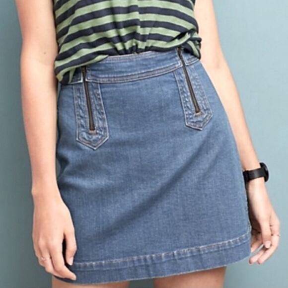 Pilcro & the letter press denim skirt size 6 - Picture 1 of 7
